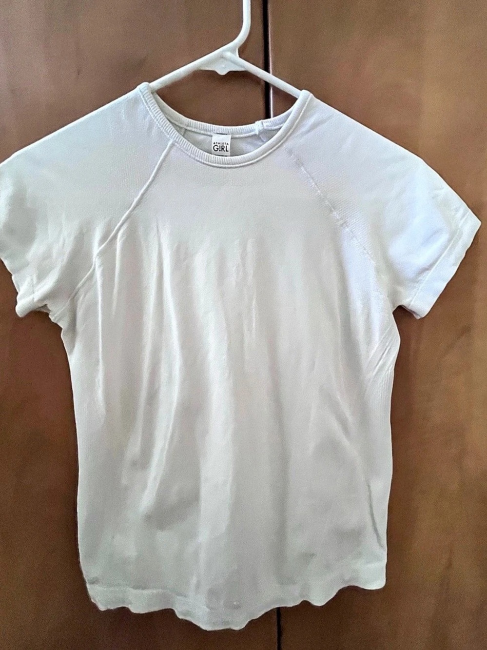 Athleta Girl Short Sleeve Athletic Tee in White Size Large (12)